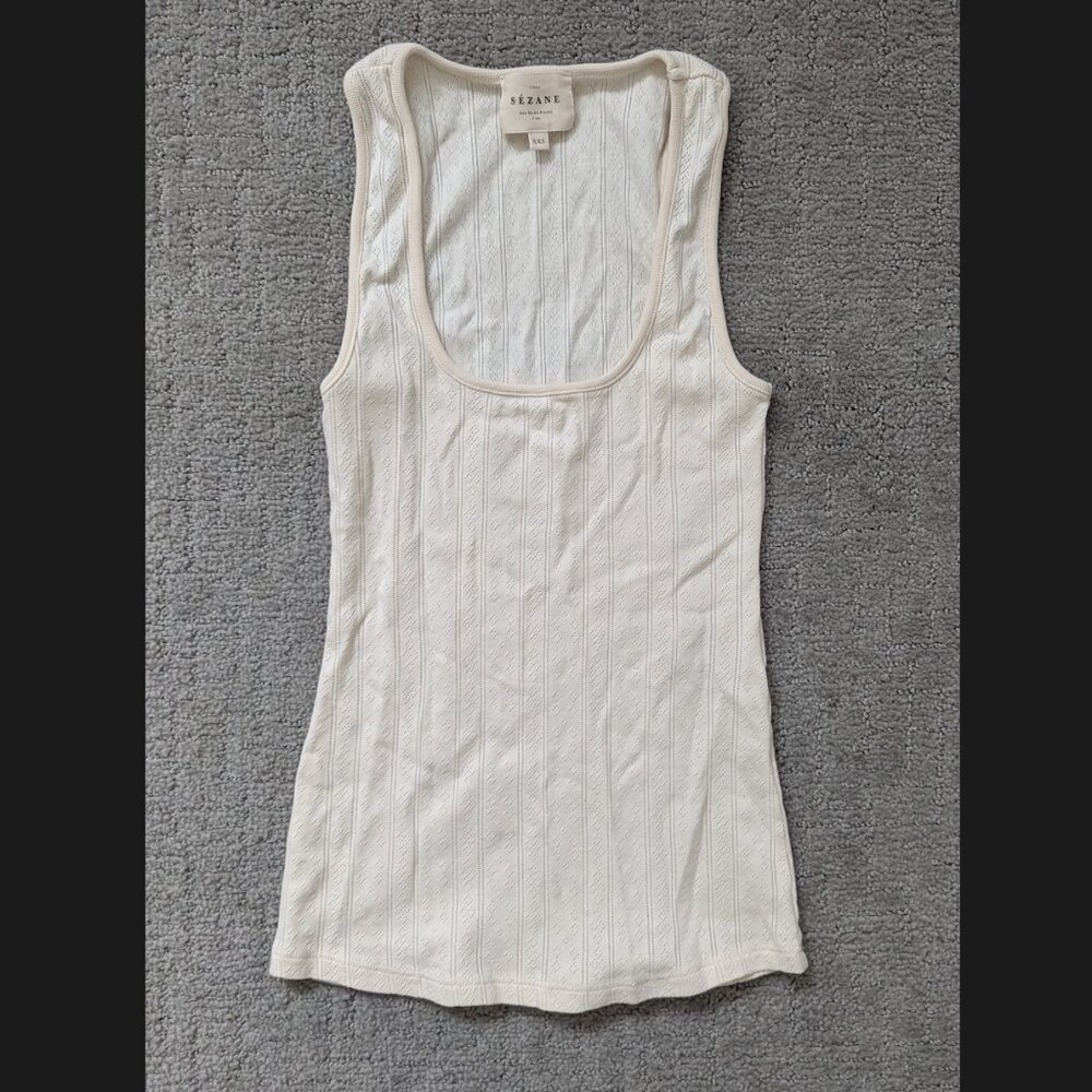 NEW UNWORN Sezane pointelle white